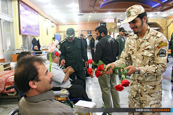 بازدید نیروهای مسلح از آسایشگاه جانبازان امام خمینی(ره)