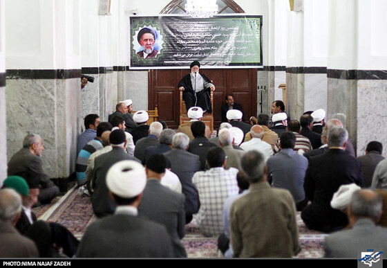 سخنرانی  آیت الله علم الهدی امام جمعه مشهد در مراسم چهلمین روز درگذشت آیت ا... طاهری