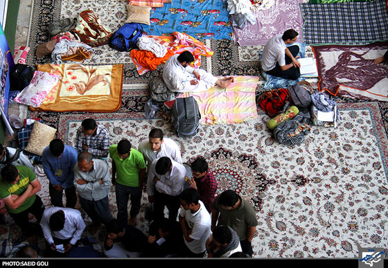 مراسم معنوی اعتکاف در حرم مطهر