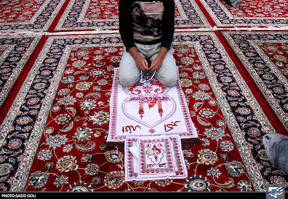 مراسم معنوی اعتکاف در حرم مطهر