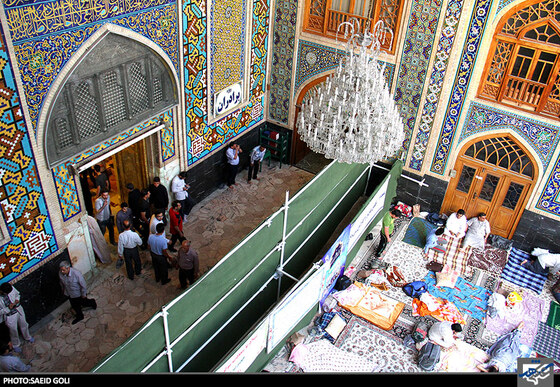 مراسم معنوی اعتکاف در حرم مطهر