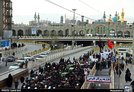 تشییع پیکر سه شهید مدافع حرم در مشهد