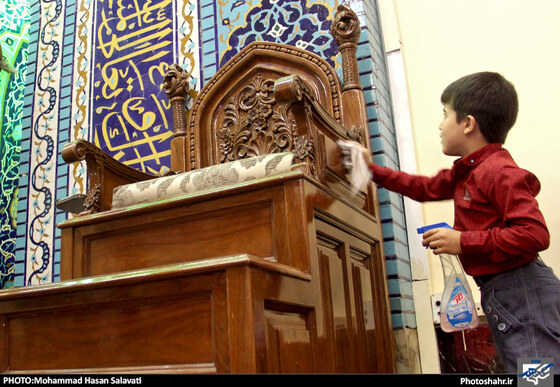 گزارش تصویری | آیین غبارروبی مساجد در استقبال از ماه مبارک رمضان در مشهد | عکس : محمد حسن صلواتی| شهرآرا