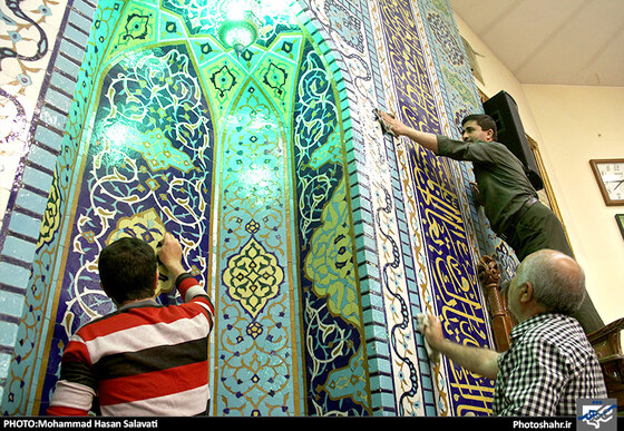 گزارش تصویری | آیین غبارروبی مساجد در استقبال از ماه مبارک رمضان در مشهد | عکس : محمد حسن صلواتی| شهرآرا