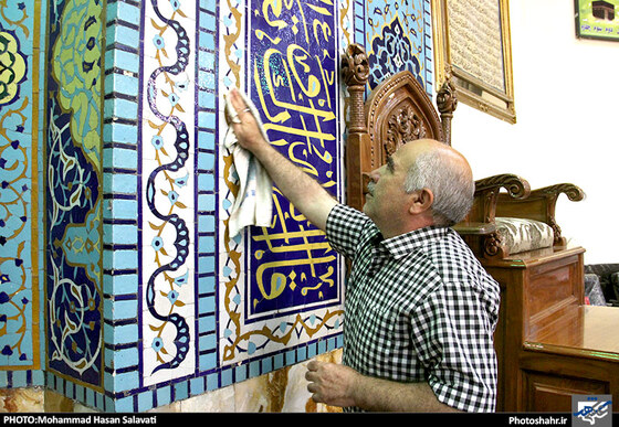 گزارش تصویری | آیین غبارروبی مساجد در استقبال از ماه مبارک رمضان در مشهد | عکس : محمد حسن صلواتی| شهرآرا