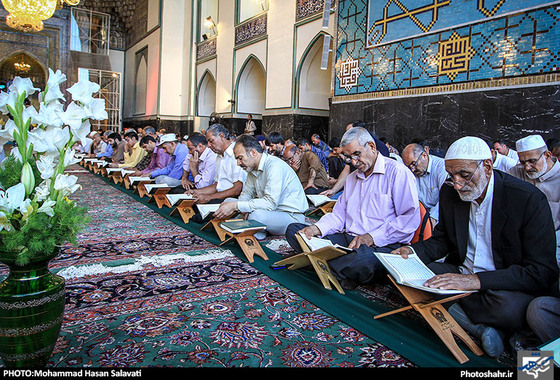 گزارش تصویری | جزء خوانی قرآن کریم در مسجد گوهرشاد حرم رضوی | عکس : محمد حسن صلواتی /شهرآرا