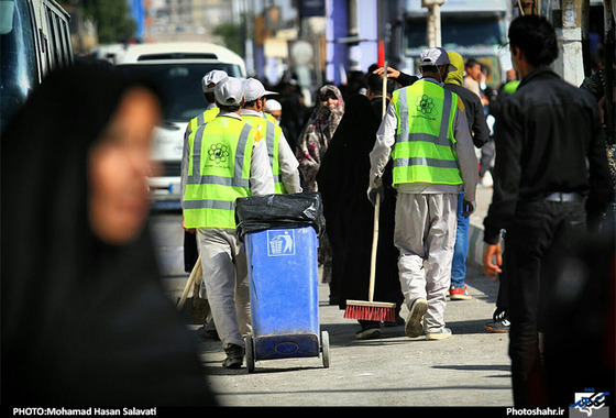 پاکبانان افتخاری مشهد الرضا در راهپیمایی اربعین