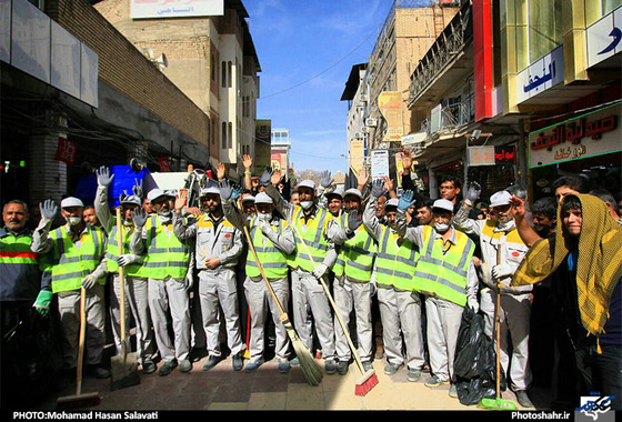 پاکبانان افتخاری مشهد الرضا در راهپیمایی اربعین