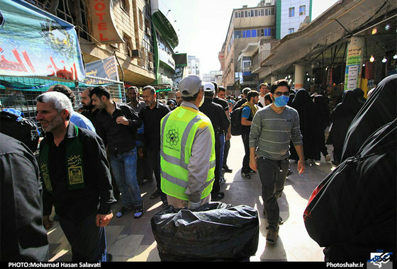 پاکبانان افتخاری مشهد الرضا در راهپیمایی اربعین