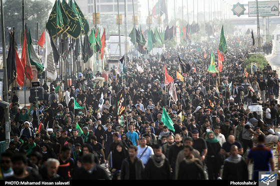 گزارش تصویری راهپیمایی اربعین حسینی از نجف به کربلا عکس محمد حسن صلواتی شهرآرا