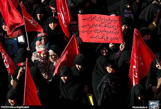 گزارش تصویری راهپیمایی بزرگداشت حماسه 9 دی و تشییع دو شهید مدافع حرم در مشهد در مشهد عکاس نیما نجف زاده شهرآرا
