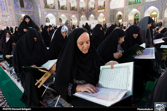 گزارش تصویری | ترتیل خوانی سحرگاهی قرآن کریم در حرم مطهر رضوی | عکاس: داوود بهگام /شهرآرا