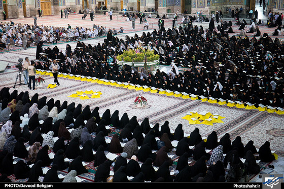 گزارش تصویری | ترتیل خوانی سحرگاهی قرآن کریم در حرم مطهر رضوی | عکاس: داوود بهگام /شهرآرا