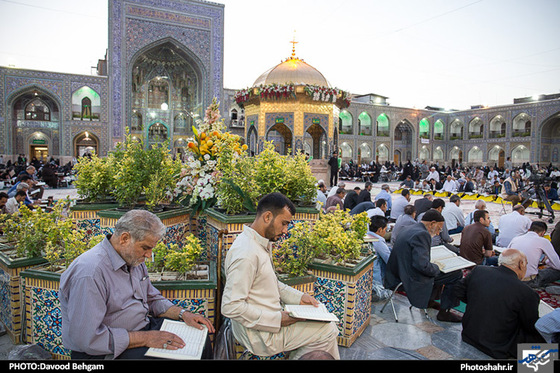 گزارش تصویری | ترتیل خوانی سحرگاهی قرآن کریم در حرم مطهر رضوی | عکاس: داوود بهگام /شهرآرا