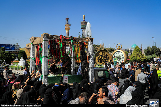 گزارش تصویری / تشییع پیکر مطهر سه شهید مدافع حرم در روز عرفه / عکس : محمد حسن صلواتی /شهرآرا
