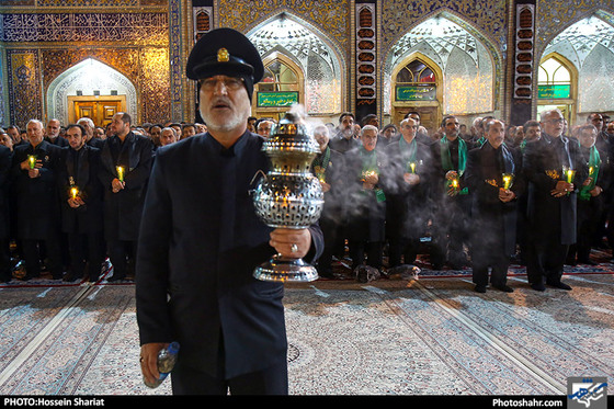 گزارش تصویری /آیین خطبه خوانی شب عاشورا در حرم مطهر رضوی /عکس : حسین شریعت/ شهرآرا