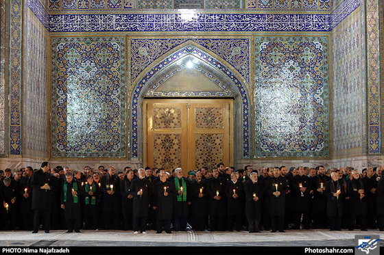 گزارش تصویری /آیین خطبه خوانی شب عاشورا در حرم مطهر رضوی /عکس : نیما نجف زاده/ شهرآرا