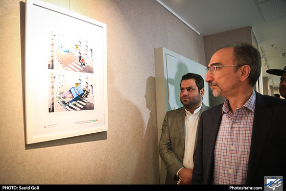  افتتاح نمایشگاه آثار منتخب نخستین جشنواره جهانی کاریکاتور جامعه ایمن / عکس: سعیدگلی / شهرآرا