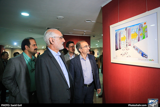  افتتاح نمایشگاه آثار منتخب نخستین جشنواره جهانی کاریکاتور جامعه ایمن / عکس: سعیدگلی / شهرآرا