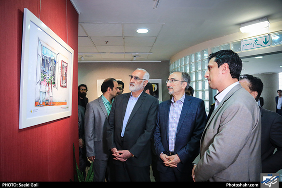  افتتاح نمایشگاه آثار منتخب نخستین جشنواره جهانی کاریکاتور جامعه ایمن / عکس: سعیدگلی / شهرآرا