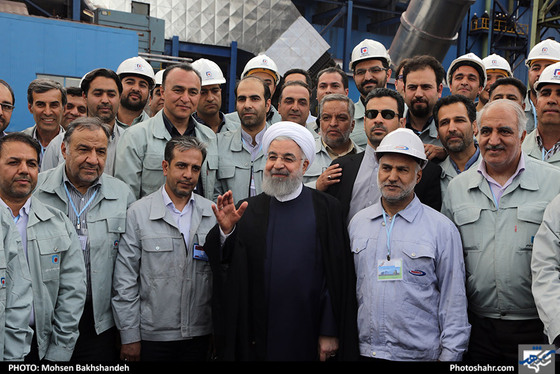 افتتاح کارخانه گندله سازی فولاد نیشابور با حضور رئیس جمهوری / عکس: محسن بخشنده / شهرآرا