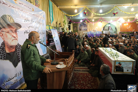 تشییع پیکر سردار منصوری فرمانده قرارگاه منطقه‌ ای ثامن الائمه(ع)