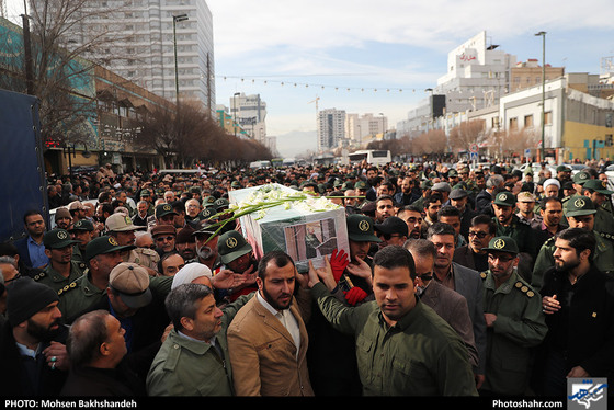 تشییع پیکر سردار منصوری فرمانده قرارگاه منطقه‌ ای ثامن الائمه(ع)