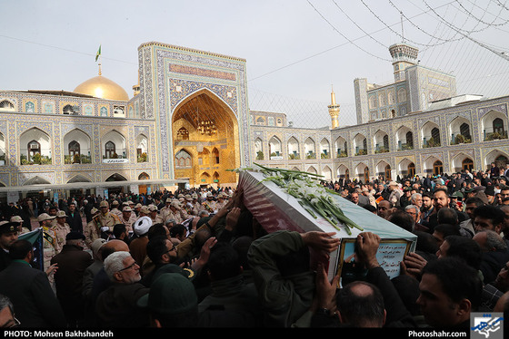 تشییع پیکر سردار منصوری فرمانده قرارگاه منطقه‌ ای ثامن الائمه(ع)