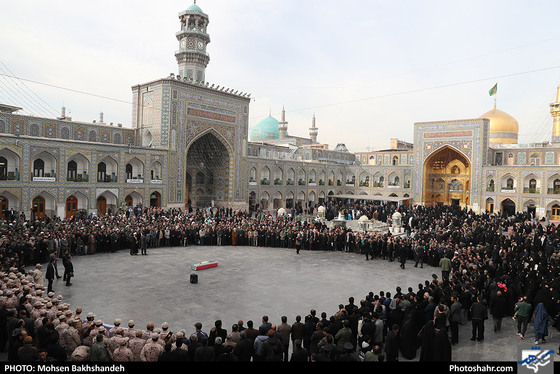 تشییع پیکر سردار منصوری فرمانده قرارگاه منطقه‌ ای ثامن الائمه(ع)