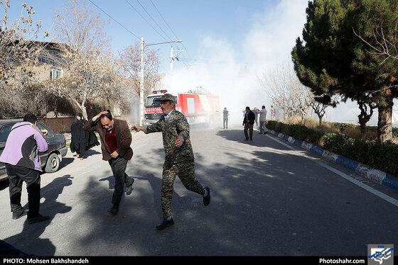 رزمایش پدافند غیرعامل در شهرک صنعتی مشهد