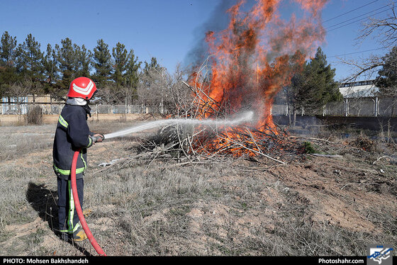رزمایش پدافند غیرعامل در شهرک صنعتی مشهد