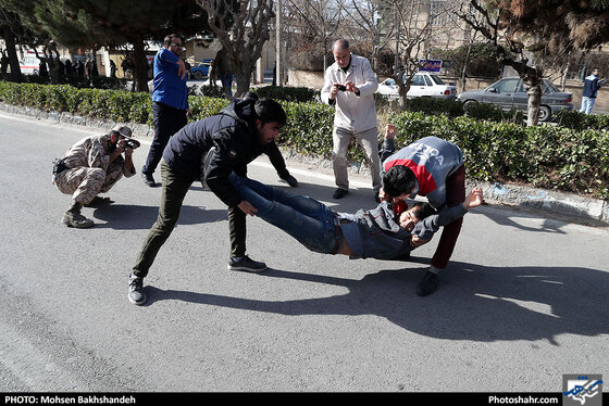 رزمایش پدافند غیرعامل در شهرک صنعتی مشهد