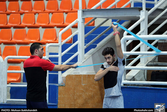  آخرین جلسه تمرین تیم والیبال پیام خراسان پیش از بازی با شهرداری تبریز - عکس : محسن بخشنده / شهرآرا