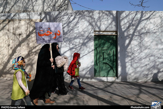 راهپیمایی کودکان در حمایت از هوای پاک
