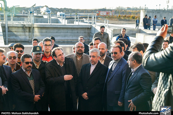 بهره‌برداری از تصفیه‌خانه فاضلاب در گلبهار با حضور وزیر نیرو-عکس:محسن بخشنده/شهرآرا