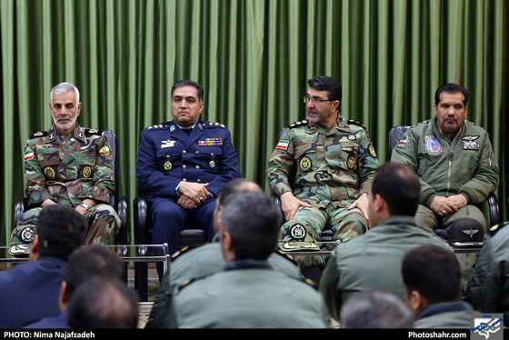 دیدار جمعی از فرماندهان و مسئولان نیروی هوایی با آیت الله علم الهدی