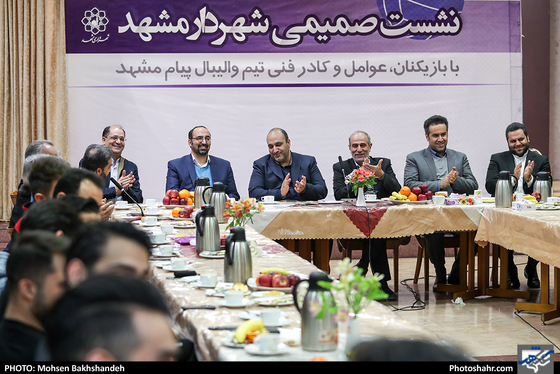 دیدار اعضای تیم والیبال پیام با شهردار مشهد-عکاس: محسن بخشنده/ شهرآرا