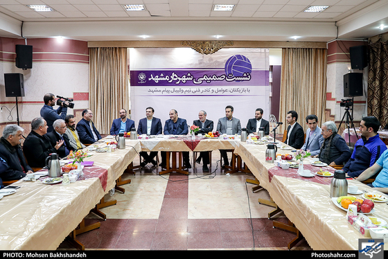 دیدار اعضای تیم والیبال پیام با شهردار مشهد-عکاس: محسن بخشنده/ شهرآرا