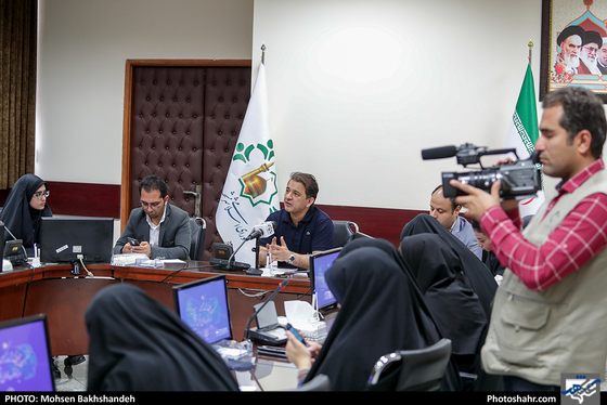 نشست خبری مسعود ریاضی-عکاس:- محسن بخشنده/ شهرآرا