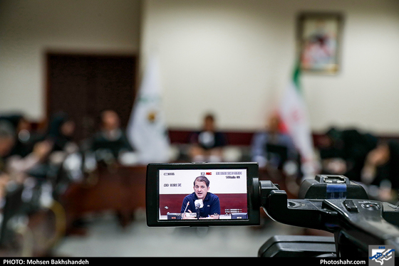 نشست خبری مسعود ریاضی-عکاس:- محسن بخشنده/ شهرآرا