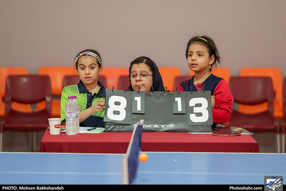 مسابقه تنیس روی میز اعضای خراسانی تیم ملی بانوان با کودکان همدم-عکاس: محسن بخشنده/ شهرآرا