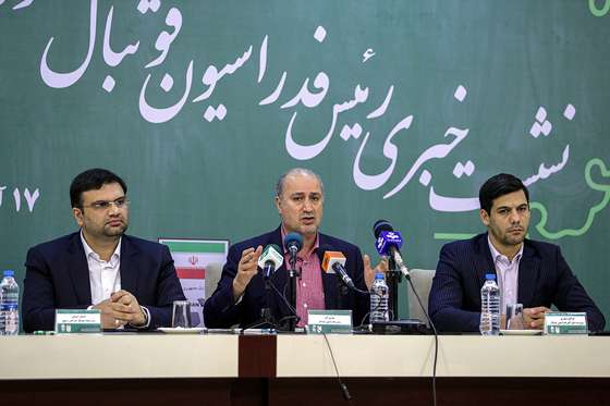 نشست خبری رییس فدراسیون فوتبال در مشهد