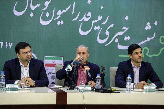 نشست خبری رییس فدراسیون فوتبال در مشهد