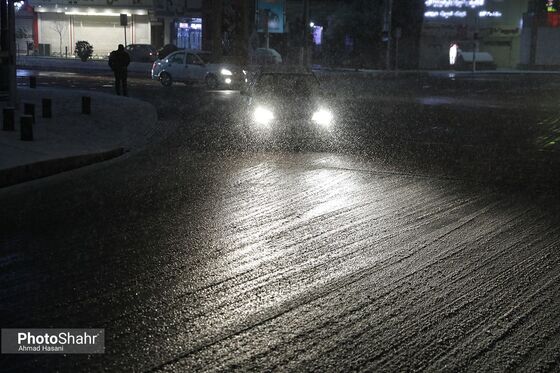 بارش اولین برف زمستانی مشهد