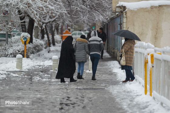 بارش اولین برف زمستانی مشهد