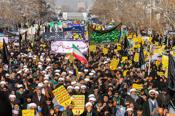 راهپیمایی حمایت از جبهه مقاومت در مشهد