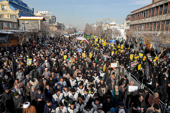 راهپیمایی حمایت از جبهه مقاومت در مشهد