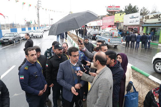 مراسم افتتاح جاده شهرک صنعتی توس