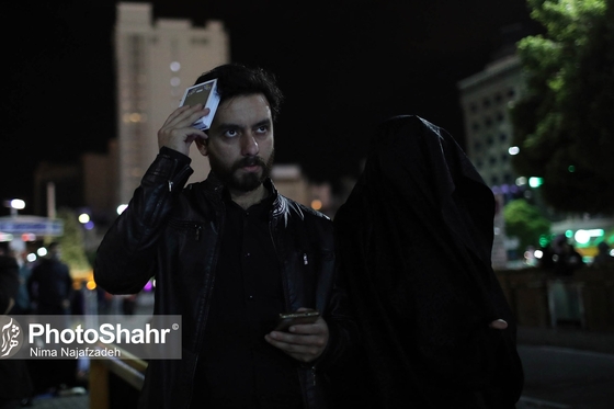 مراسم احیاء شب ۲۱ رمضان در خیابان های شهر