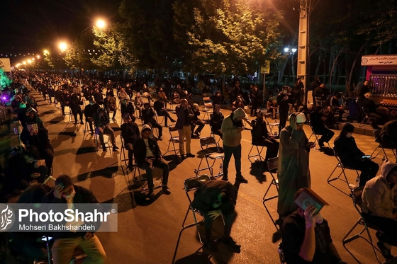 مراسم احیاء شب ۲۱ رمضان در خیابان های شهر